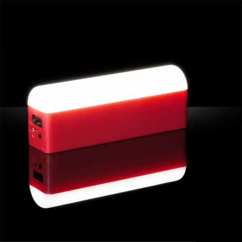 Зарядное устройство с лампой "Светлячок" , красный с белым