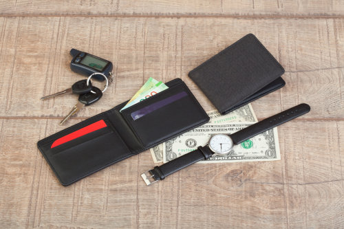 Портмоне с RFID - защитой от считывания данных кредиток, черный