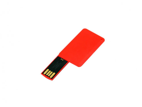 USB-флешка на 16 Гб в виде пластиковой карточки, красный