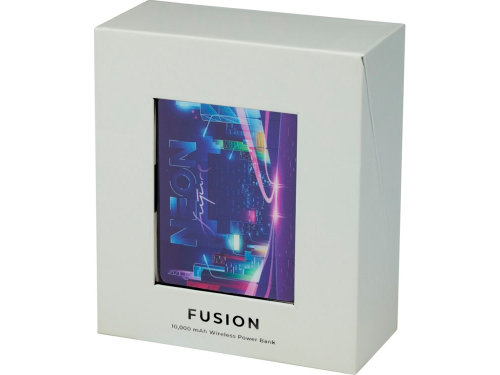 Беспроводное портативное зарядное устройство емкостью 10 000 мАч Fusion, черный