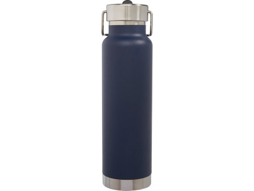 Спортивная бутылка Thor объемом 750 мл с медной обшивкой и вакуумной изоляцией, синий