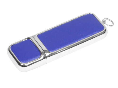 Флешка компактной формы, 8 Гб, синий/серебристый