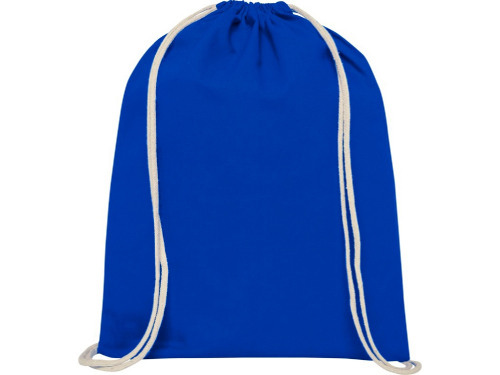 Рюкзак со шнурком Tenes из хлопка плотностью 140 г/м2, синий