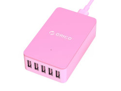 Зарядное устройство Orico CSE-5U (розовый)