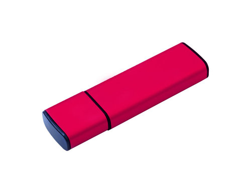 USB-флешка металлическая на 32ГБ с колпачком, красный